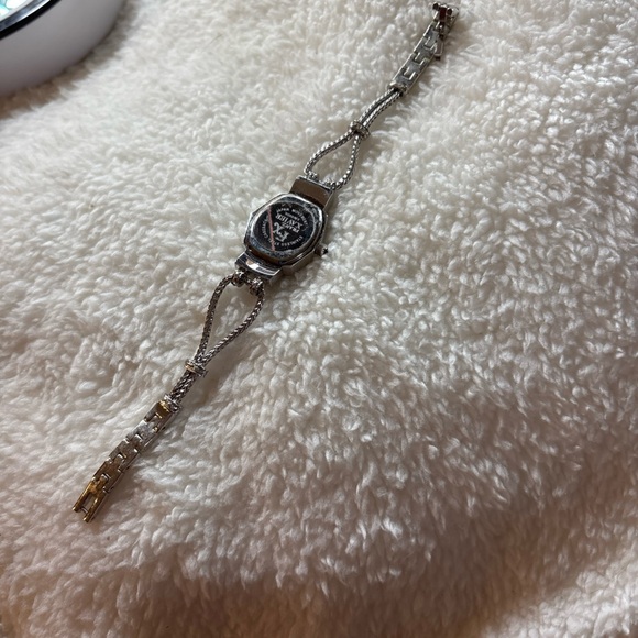 HW7 Black Enamel mesh cord Crystal Bangle Watch by FX by Franz Xavier - Picture 8 of 8